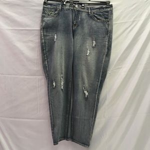 Distressed jeans